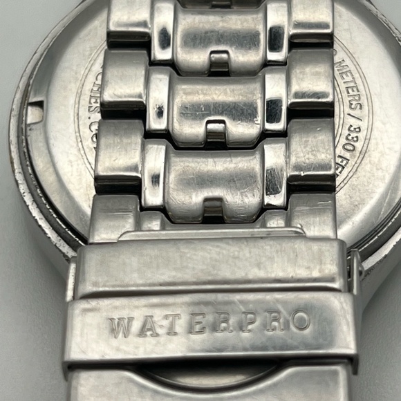 Guess Unisex Waterpro Indiglo Silver and Blue Watch Working - Picture 8 of 9